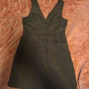 Brown Mini Sheath Dress with V-neck Sleeveless Design for Work